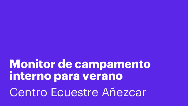 Monitor de campamento interno para verano