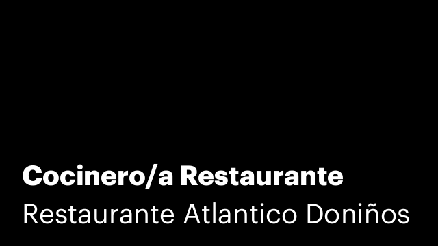 Cocinero/a Restaurante