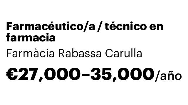 Farmacéutico/a / técnico en farmacia