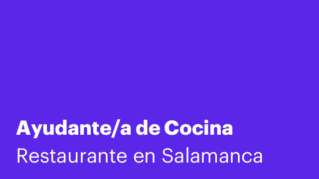 Ayudante/a de Cocina