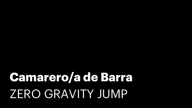 Camarero/a de Barra