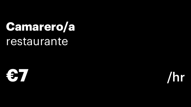 Camarero/a
