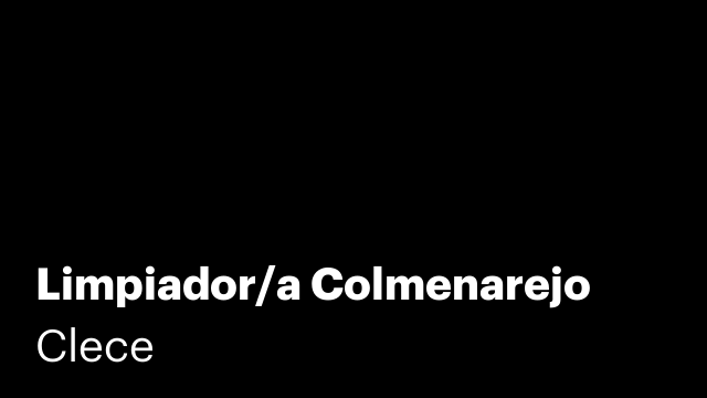 Limpiador/a Colmenarejo