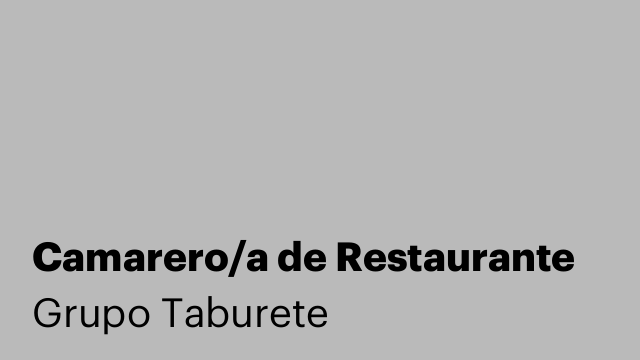 Camarero/a de Restaurante