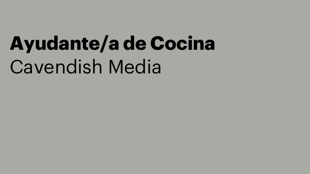 Ayudante/a de Cocina