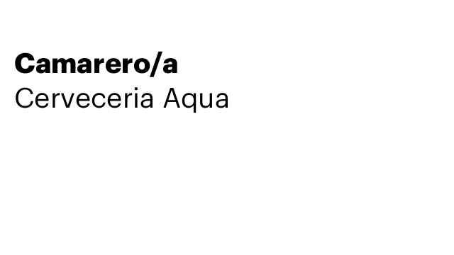 Camarero/a