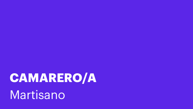 CAMARERO/A