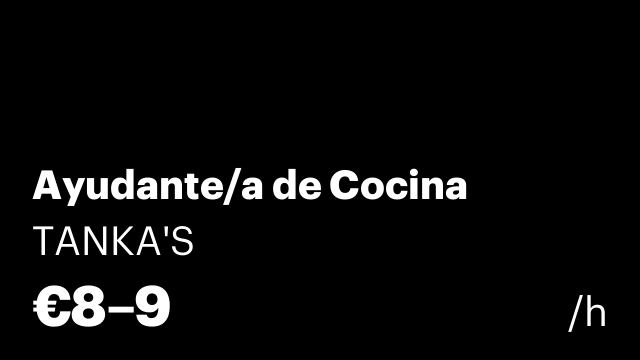 Ayudante/a de Cocina
