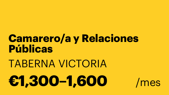 Camarero/a y Relaciones Públicas