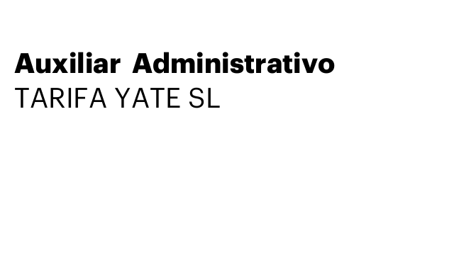 Auxiliar  Administrativo