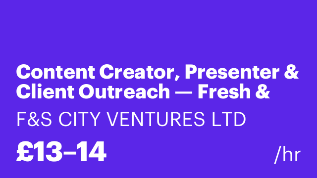 Content Creator, Presenter &  Client Outreach — Fresh & Shine  Valeting