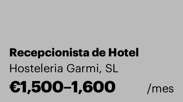 Recepcionista de Hotel