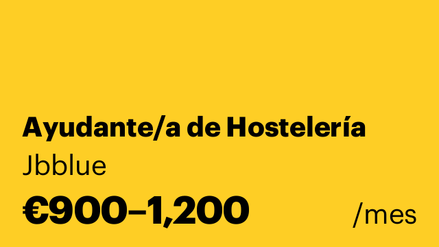 Ayudante/a de Hostelería