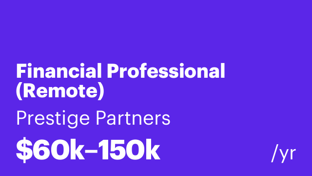 Financial Professional (Remote)