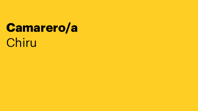 Camarero/a