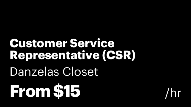 Customer Service Representative (CSR)