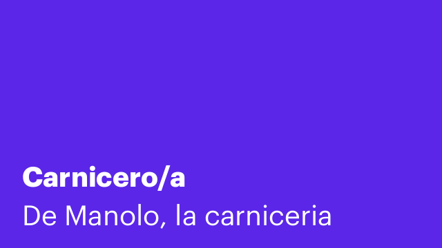 Carnicero/a