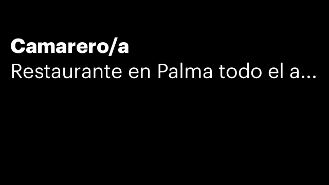 Camarero/a