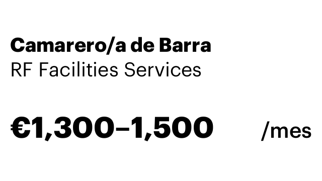 Camarero/a de Barra