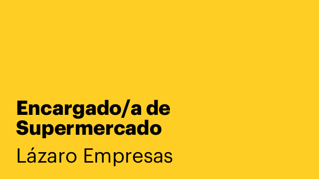 Encargado/a de Supermercado
