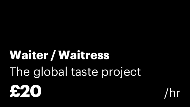 Waiter / Waitress