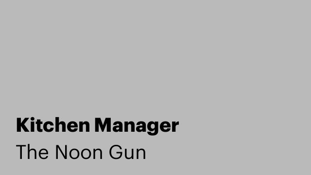 Kitchen Manager