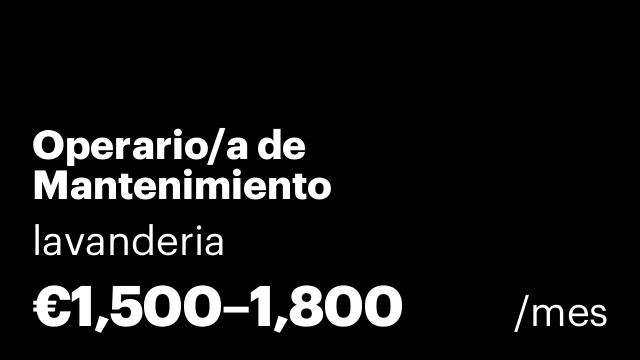 Operario/a de Mantenimiento