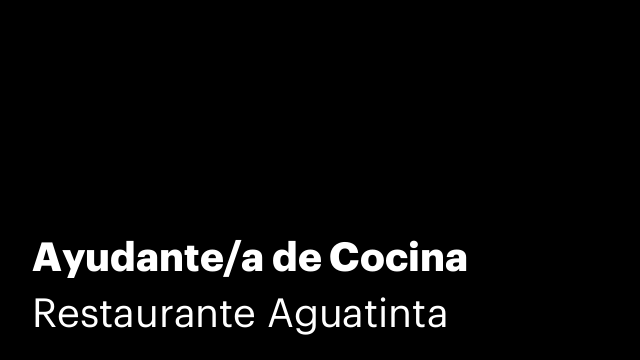 Ayudante/a de Cocina