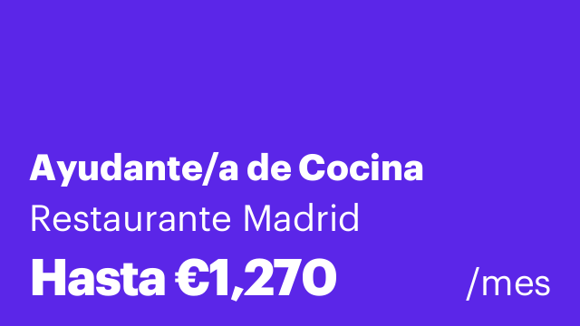 Ayudante/a de Cocina