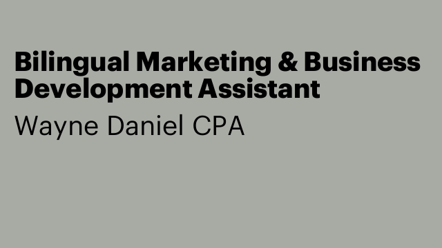 Bilingual Marketing & Business Development Assistant