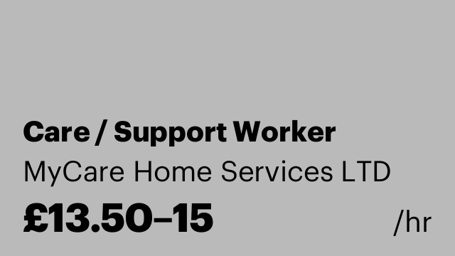 Care / Support Worker