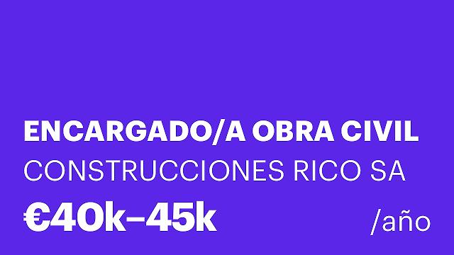 ENCARGADO/A OBRA CIVIL