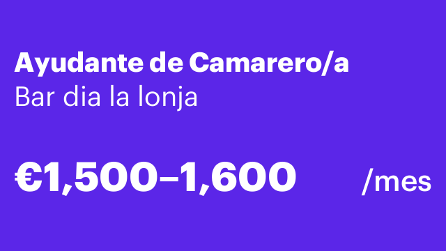 Ayudante de Camarero/a