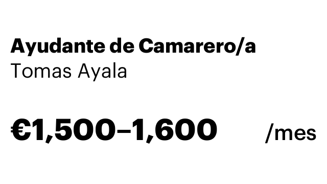 Ayudante de Camarero/a