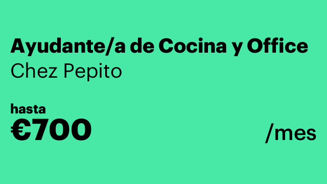 Ayudante/a de Cocina y Office