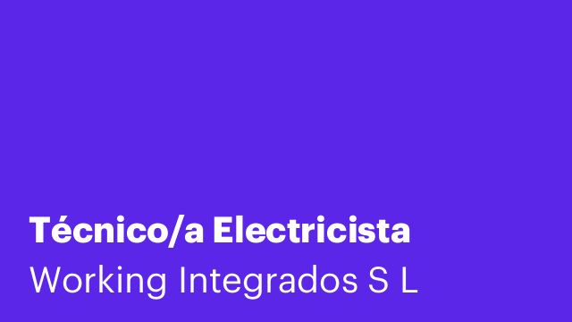 Técnico/a Electricista