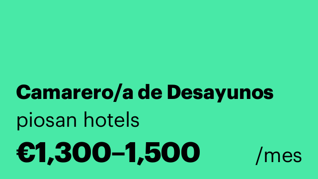 Camarero/a de Desayunos