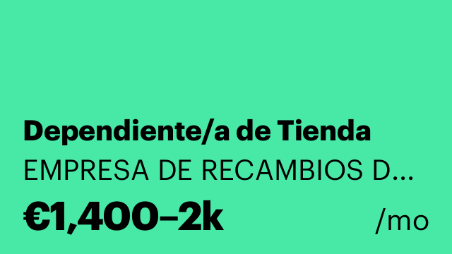 Dependiente/a de Tienda