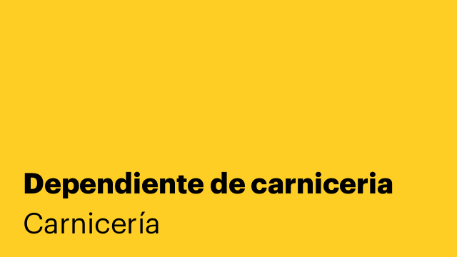 Dependiente de carniceria