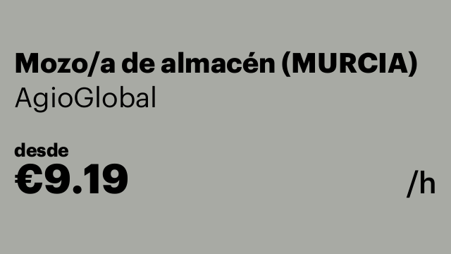 Mozo/a de almacén (MURCIA)