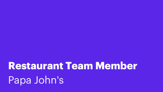 Restaurant Team Member