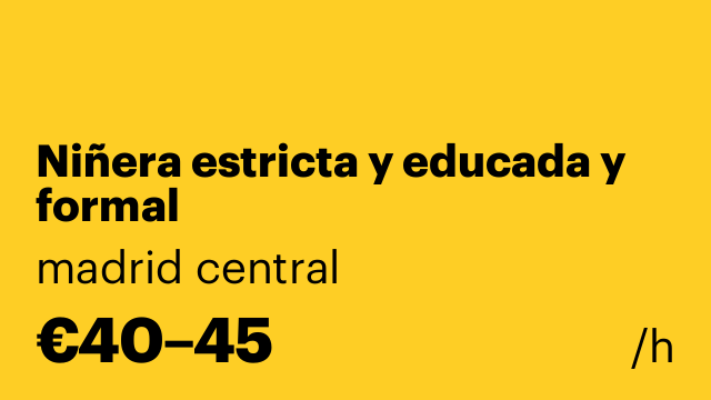 Niñera estricta y educada y formal