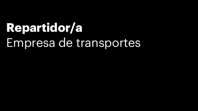 Repartidor/a