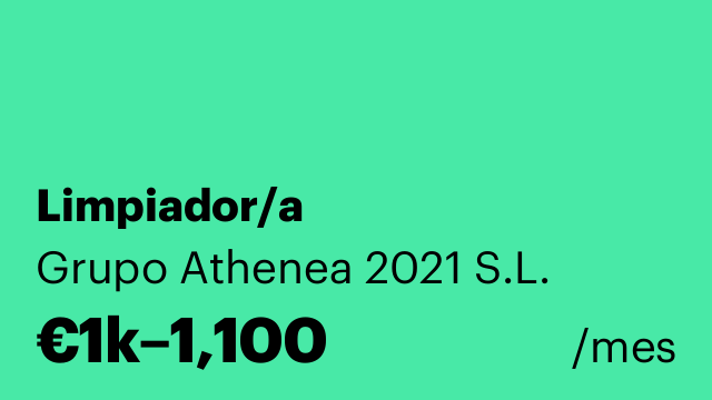 Limpiador/a