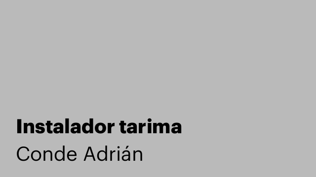 Instalador tarima
