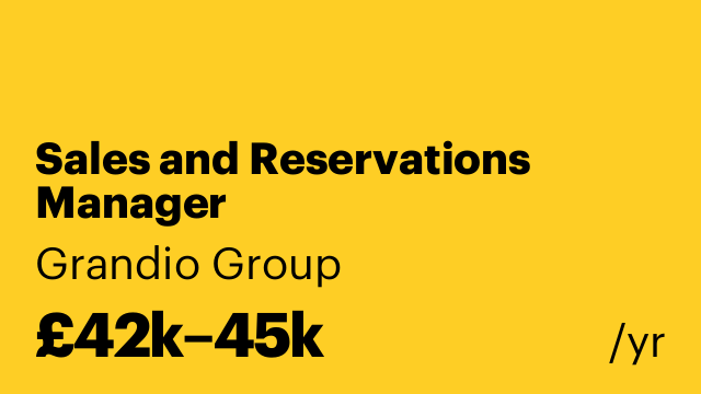 Sales and Reservations Manager