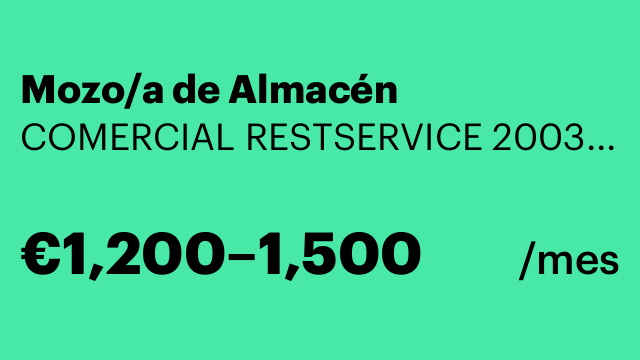 Mozo/a de Almacén