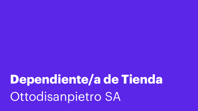 Dependiente/a de Tienda