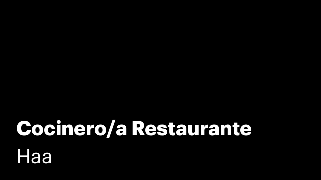 Cocinero/a Restaurante