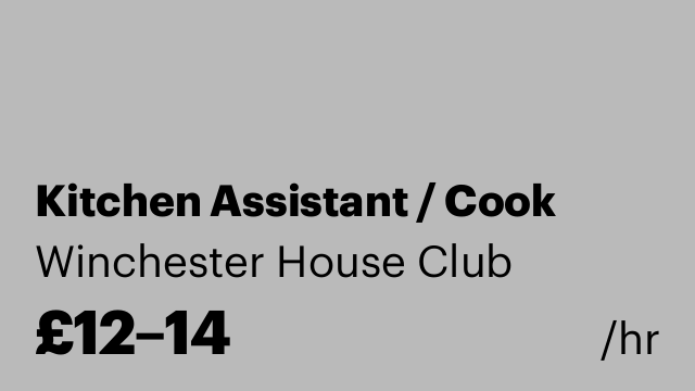 Kitchen Assistant / Cook